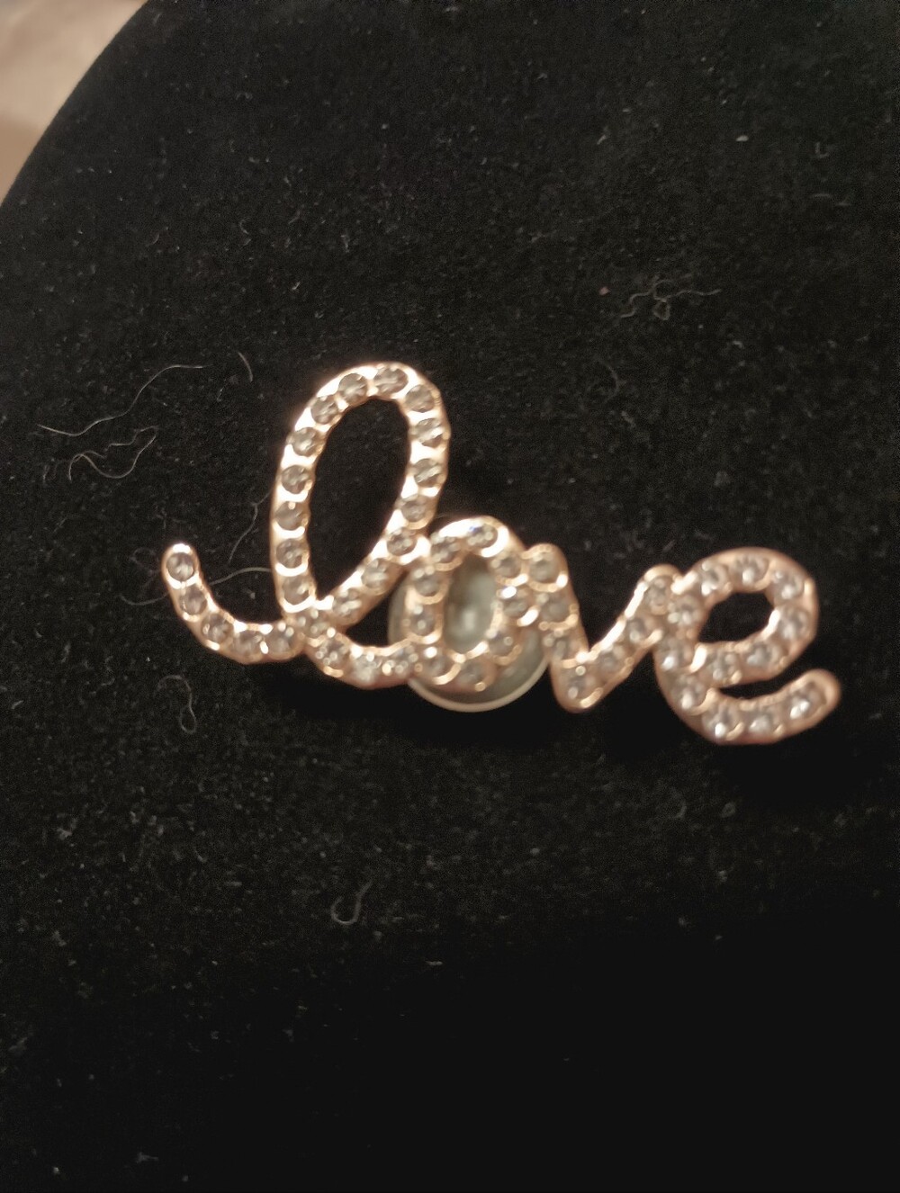 Shoe Charm Rhinestone "Love"